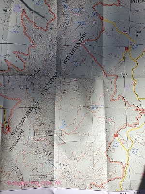 Map - Sycamore Wilderness backpack - from my Gaia mapping program